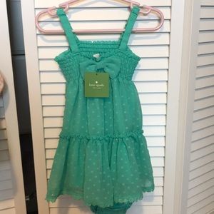 NWT! Kate Spade baby girl clipped dot sundress set